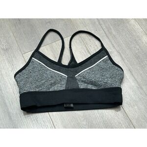 Alala Gray Black Sports Bra Womens S Athletic Colorblock Stretch Yoga Active Bra